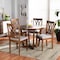 Baxton Studio Aggie Grey Upholstered and Walnut Wood 5-Piece Dining Set 173-9882-10897 - alternate 9
